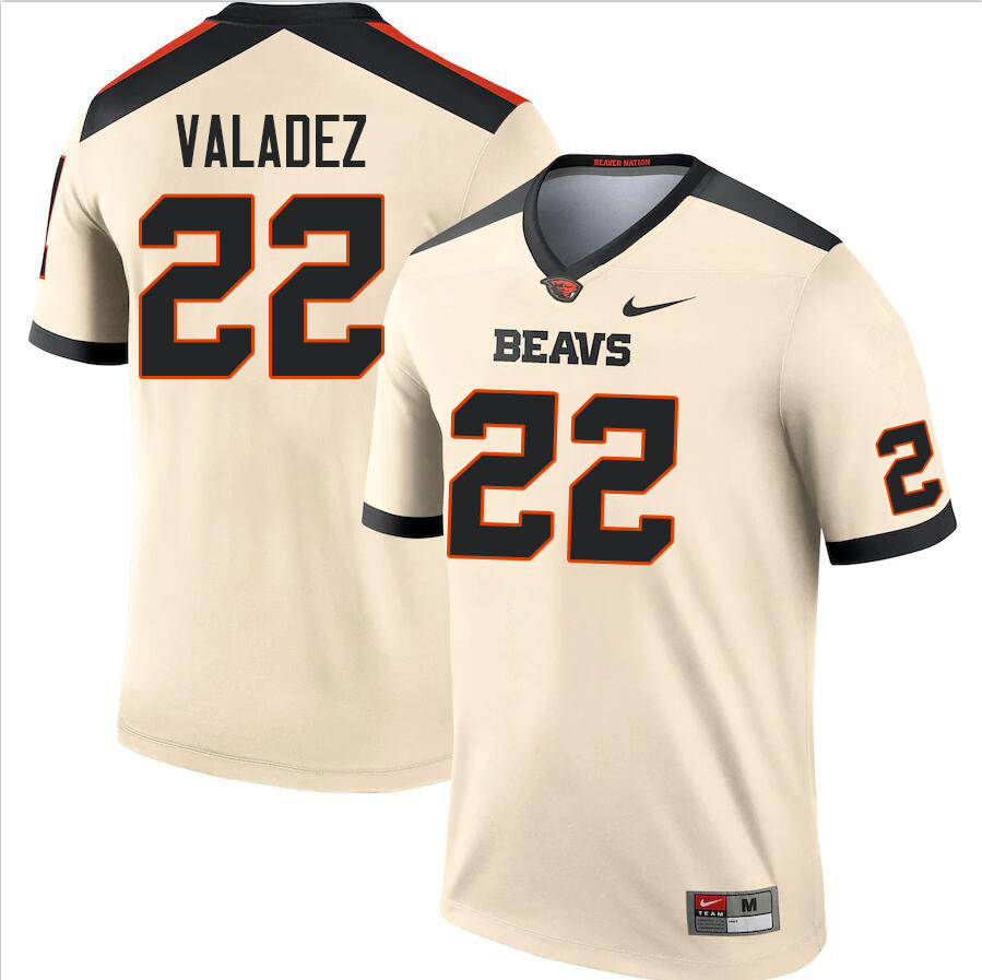 Men #22 Joel Valadez Oregon State Beavers College Football Jerseys Stitched Sale-Cream